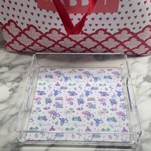 Roller Rabbit limited edition Georgetown/Washington D.C. lucite tray w/DC print